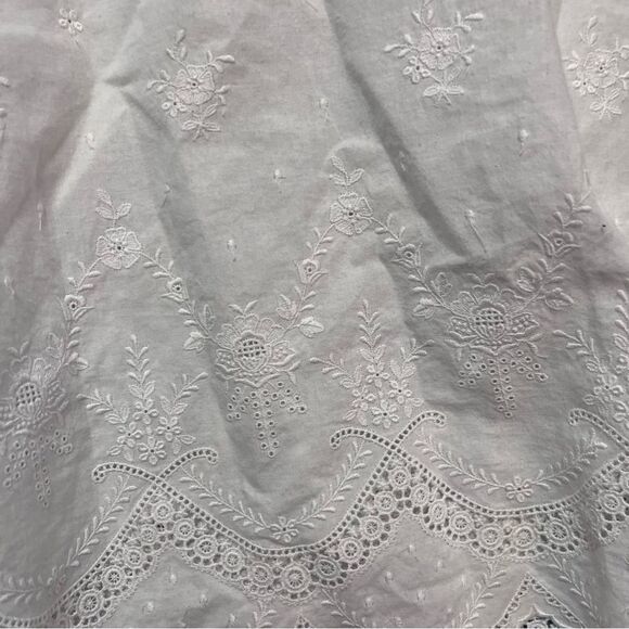 PAUL & JOE SISTER Trianon Eyelet Detail Cotton Top In White Size L - Picture 5 of 8
